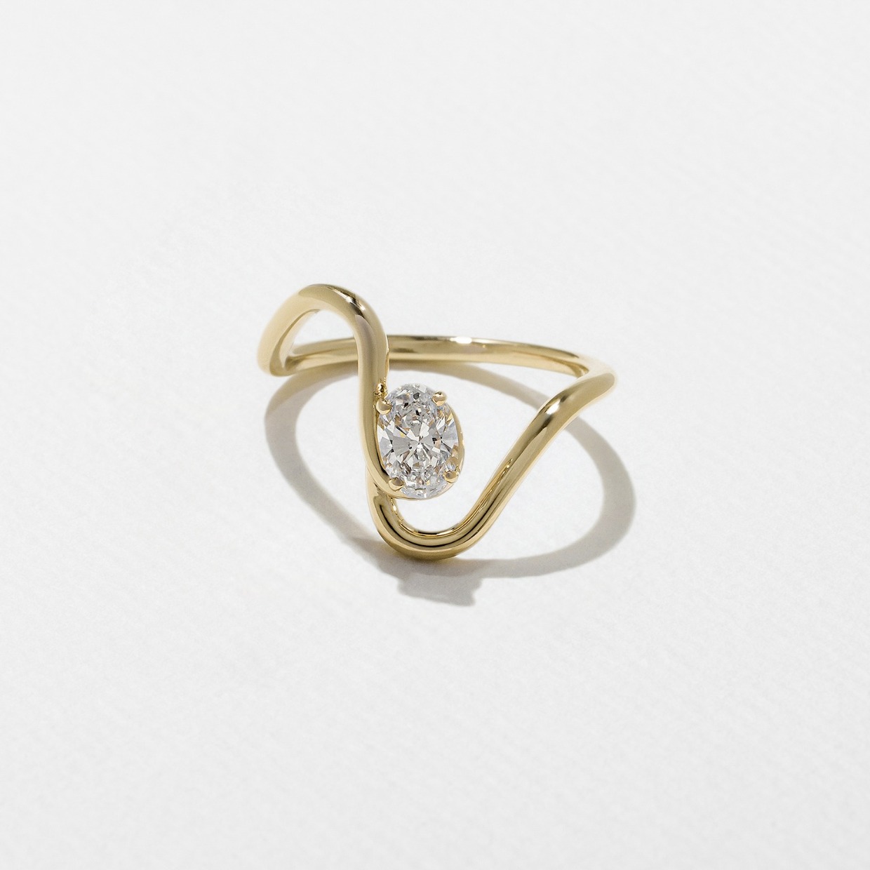 abstract vrai lab created diamond engagement ring