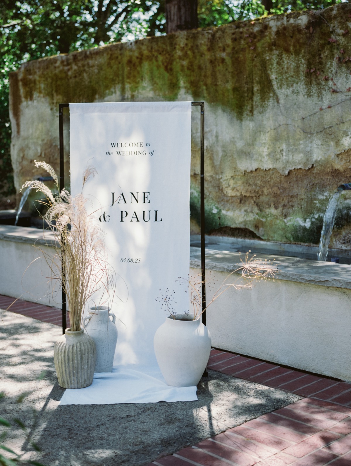 fabric wedding sign ideas