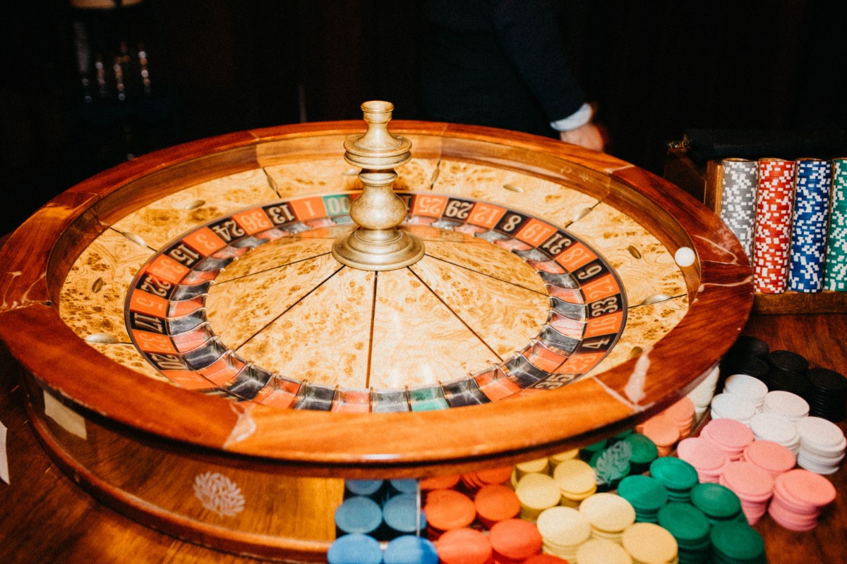casino game with colorful chips