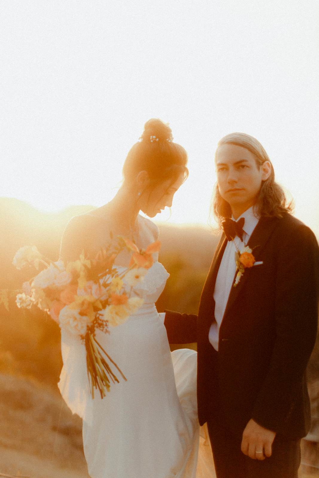 sunset wedding photography