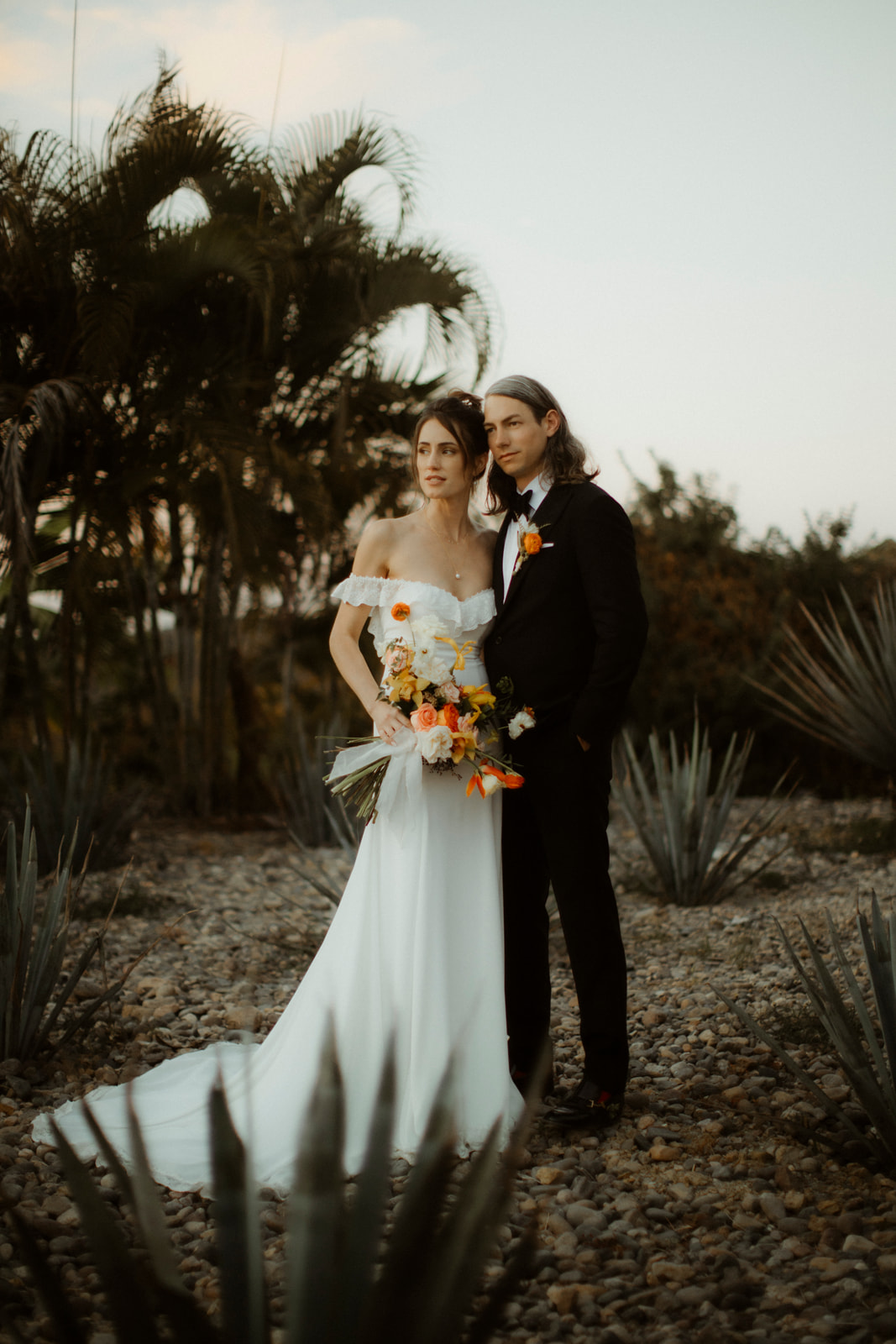 sunset inspired wedding bouquet