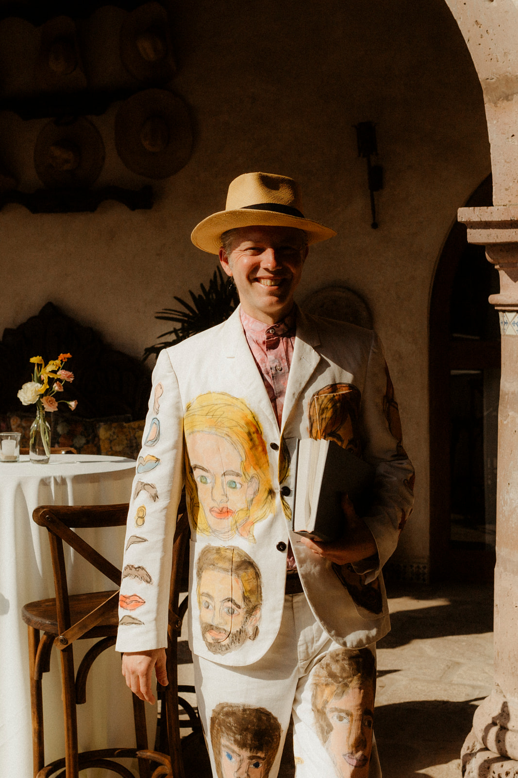 painted suit for wedding