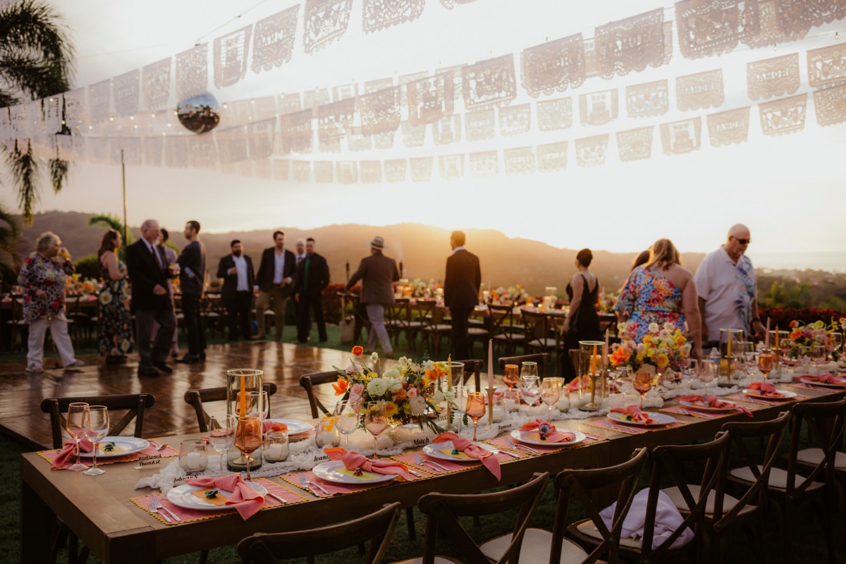 outdoor wedding reception in mexico