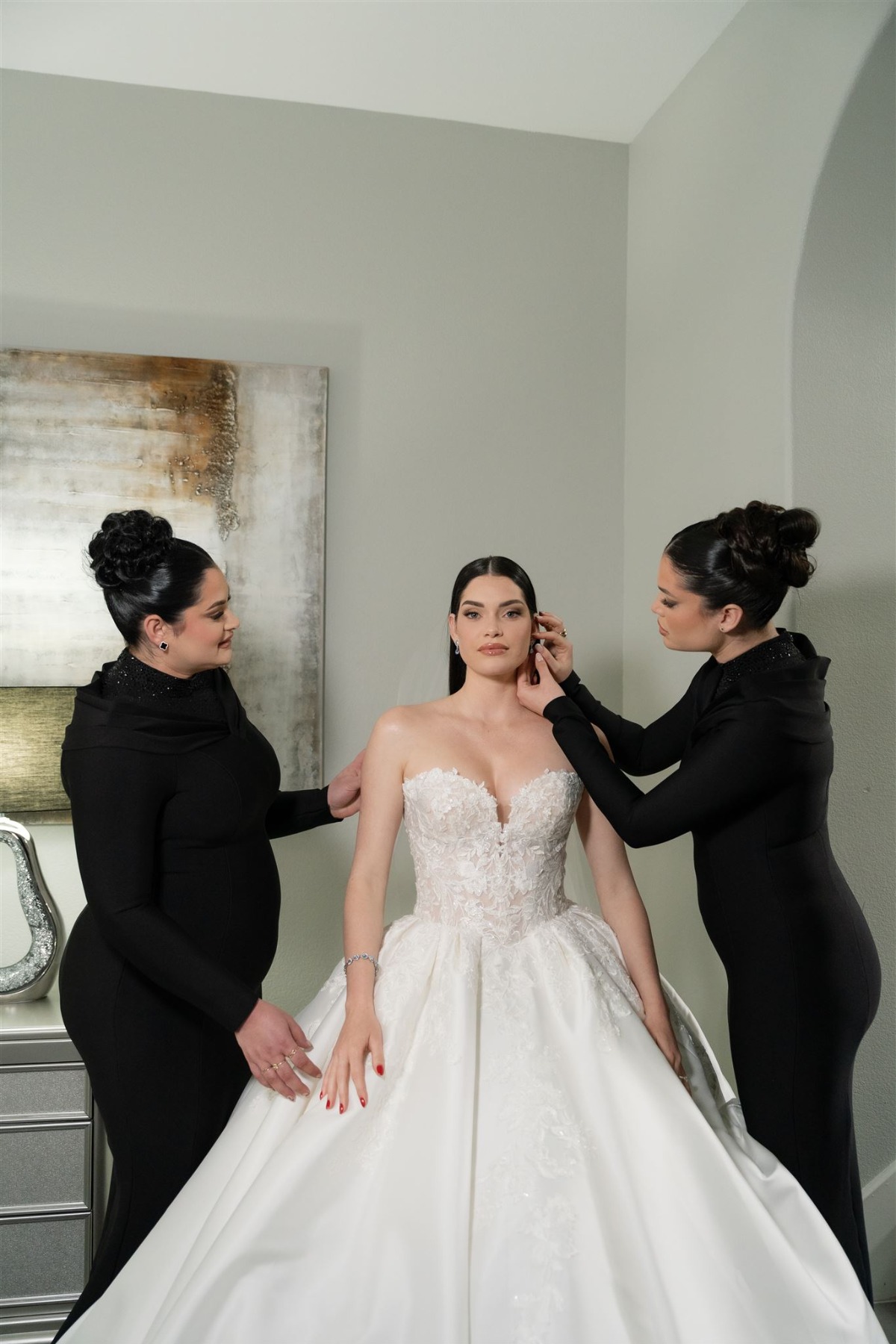 satin wedding ballgown