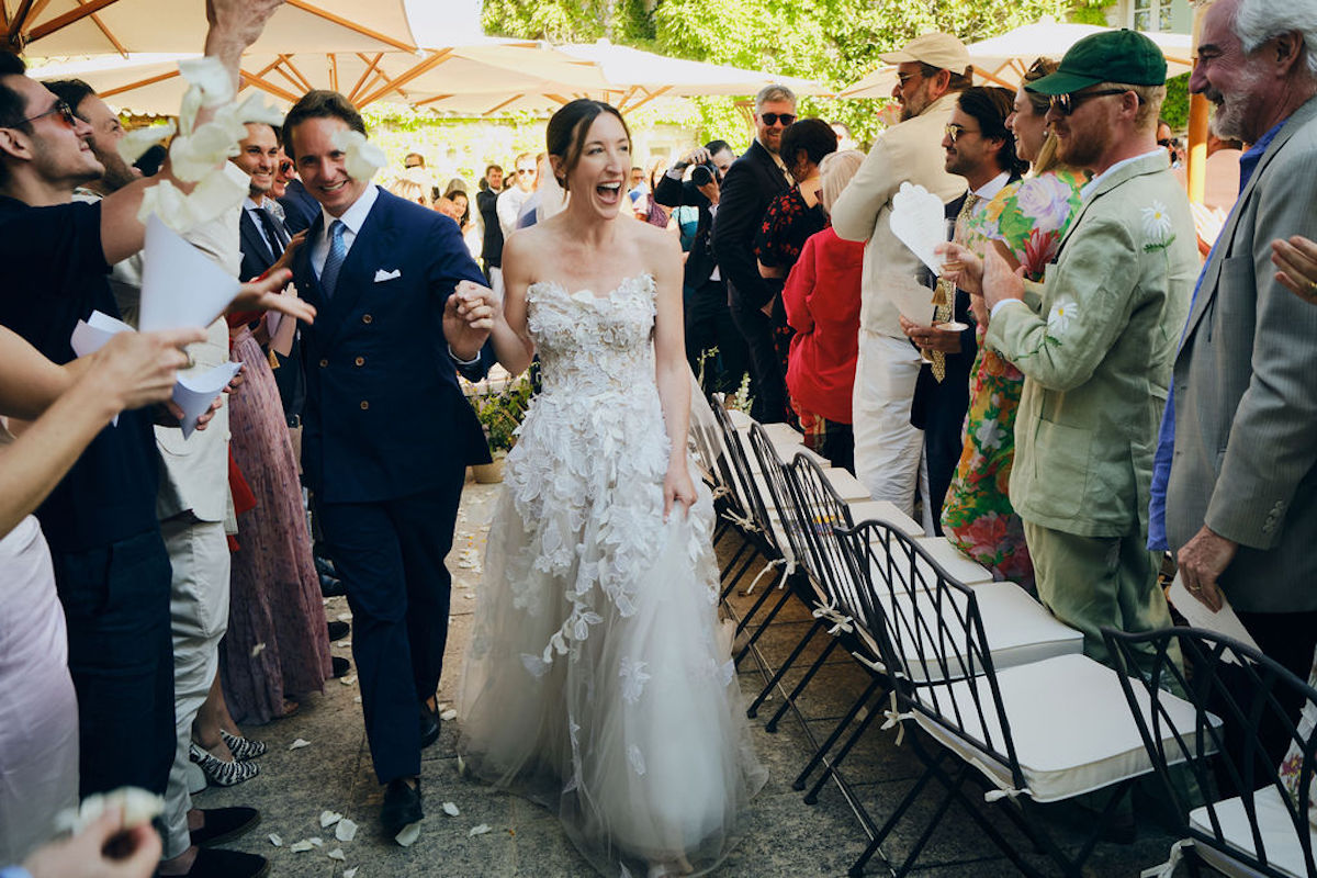 oscar de la renta lace wedding dress