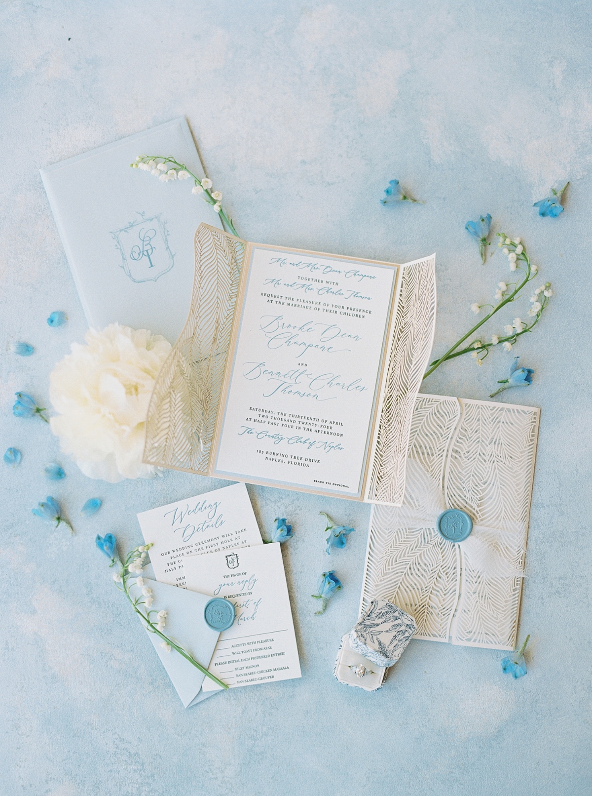 rattan wedding invitations