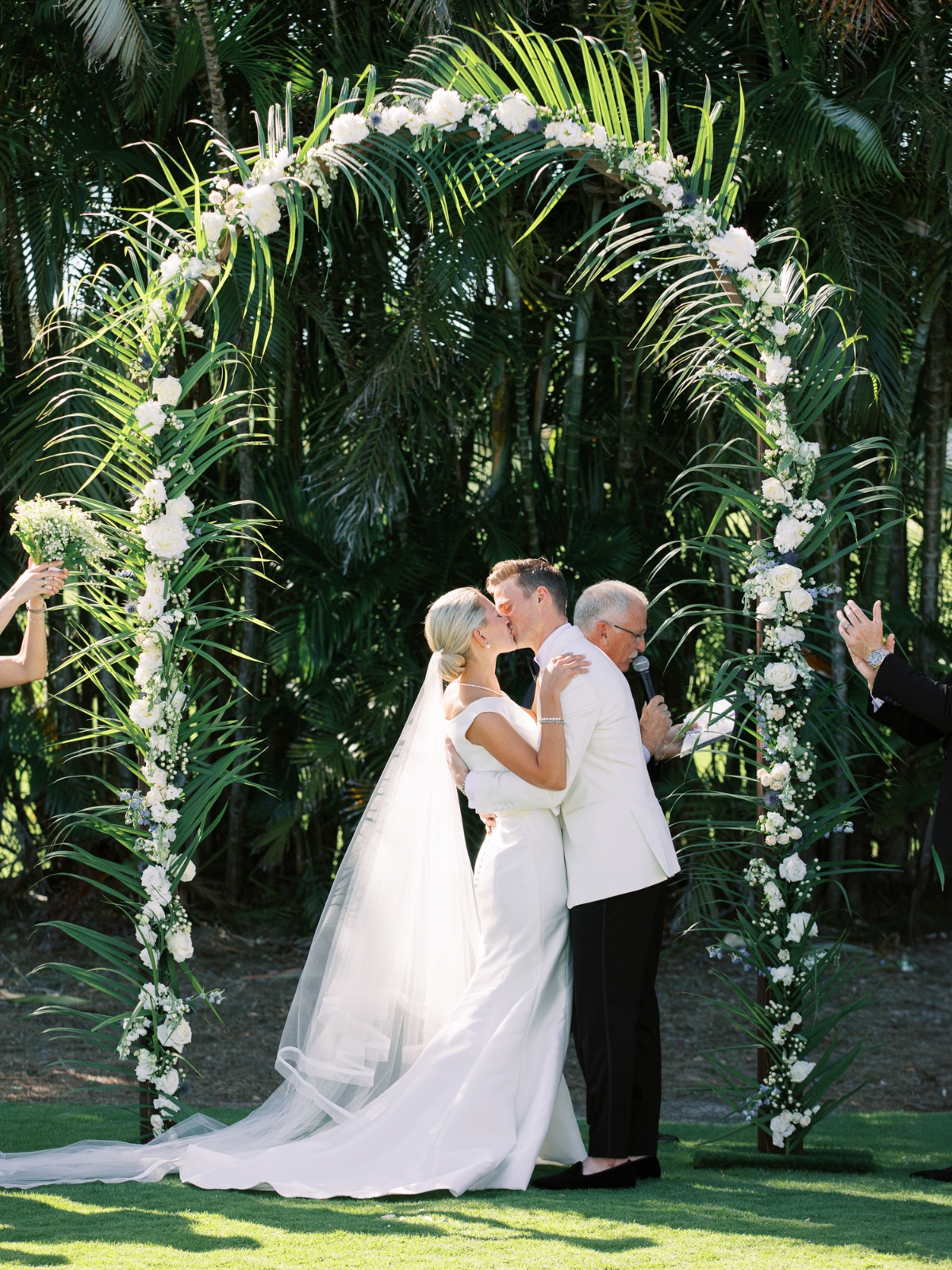 palm floral arch