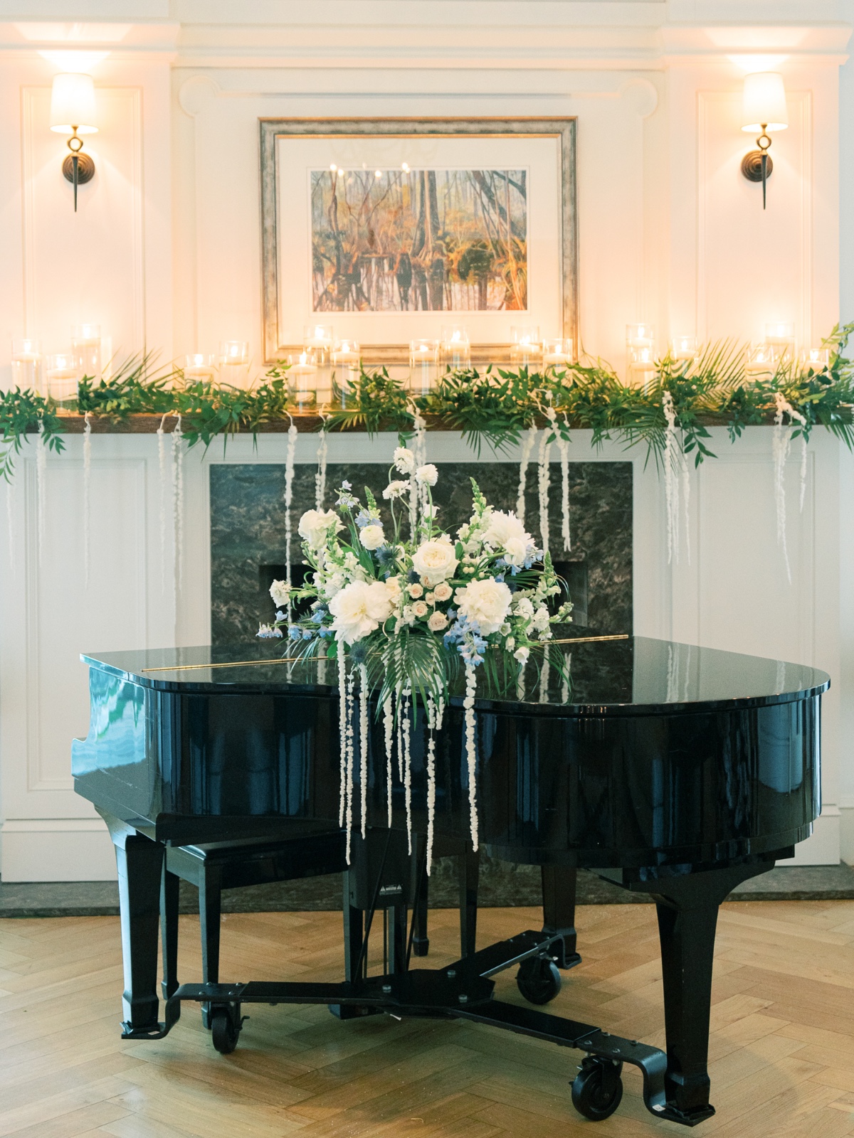 floral arrangement for grand piano