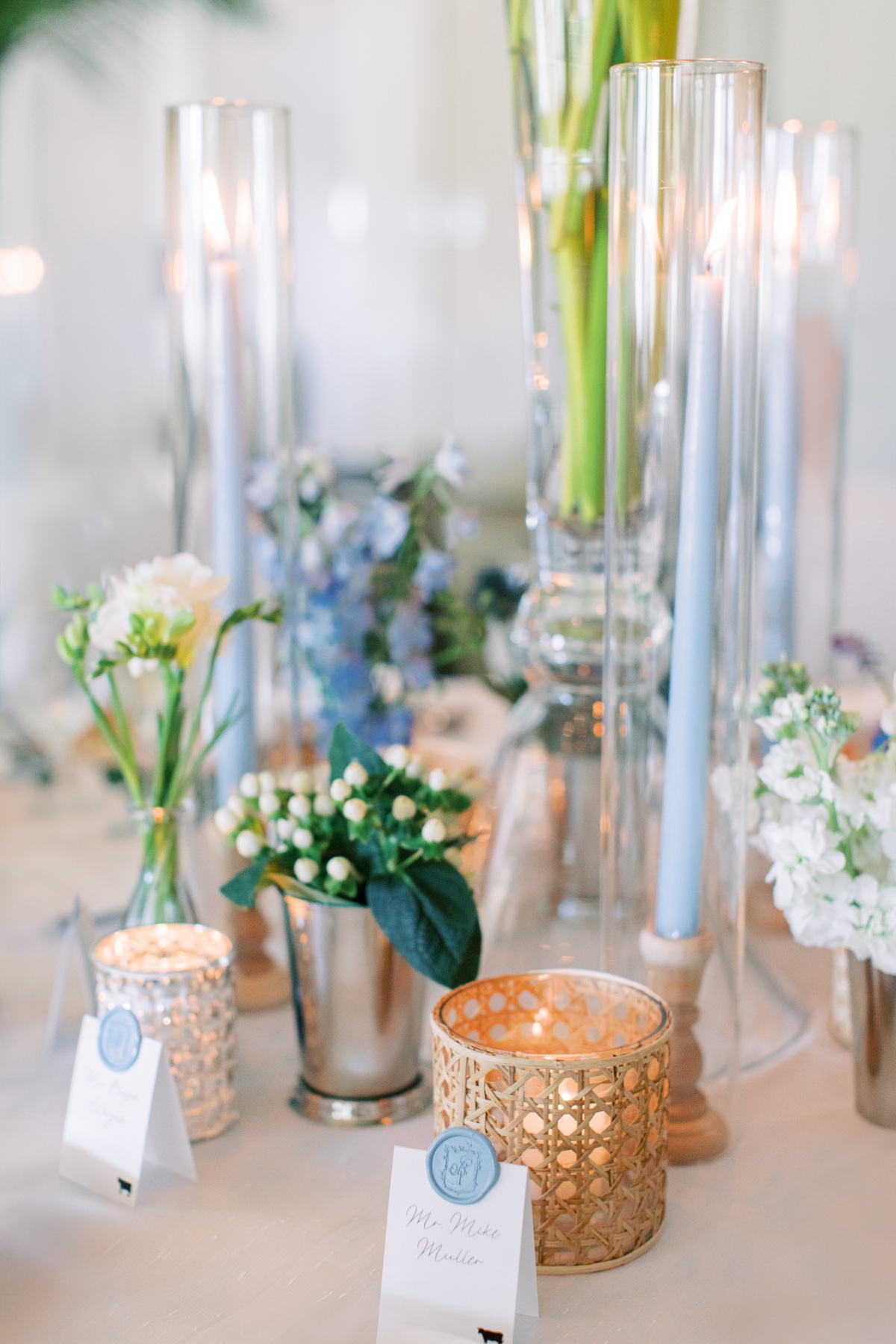 rattan candle holders