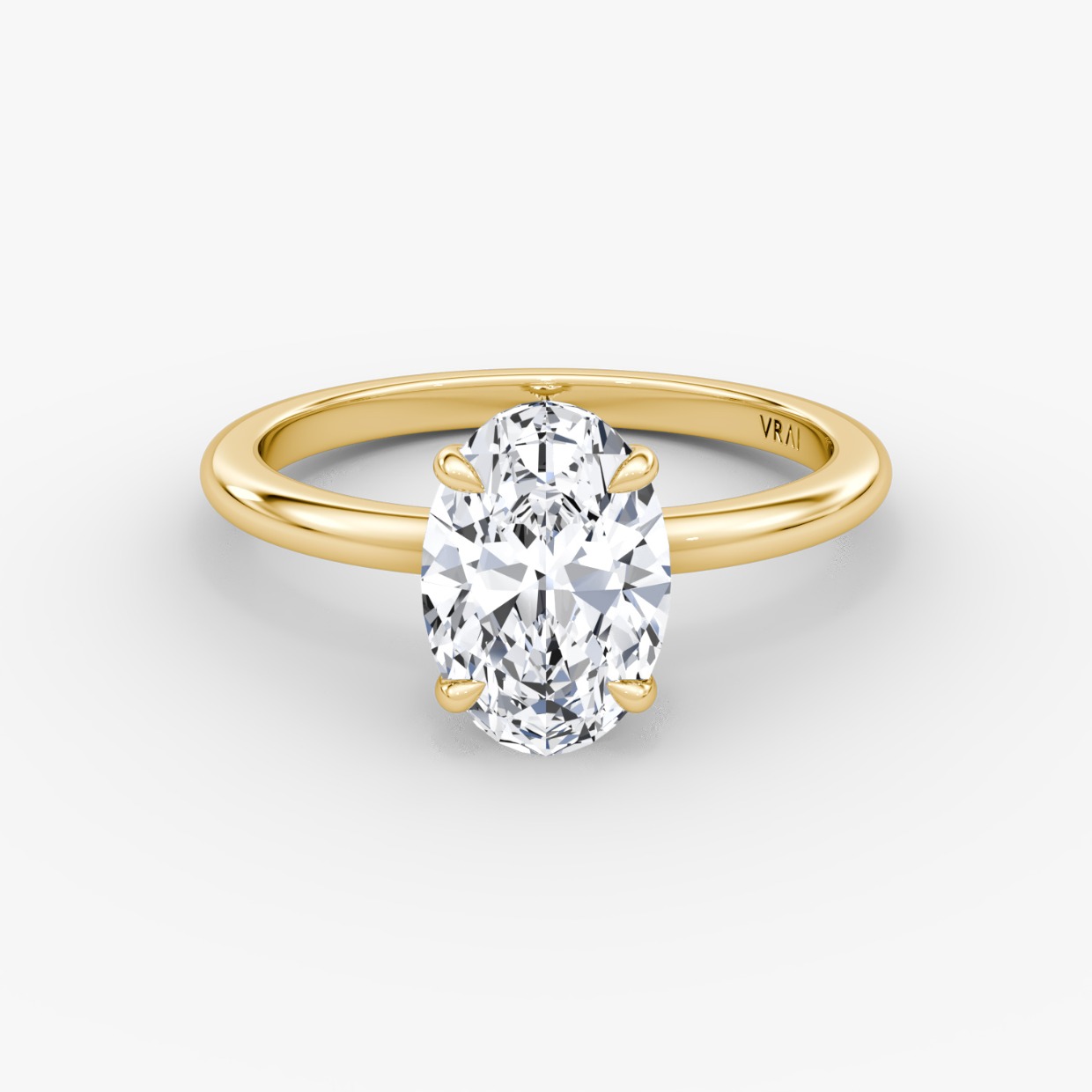 oval vrai lab created diamond engagement ring