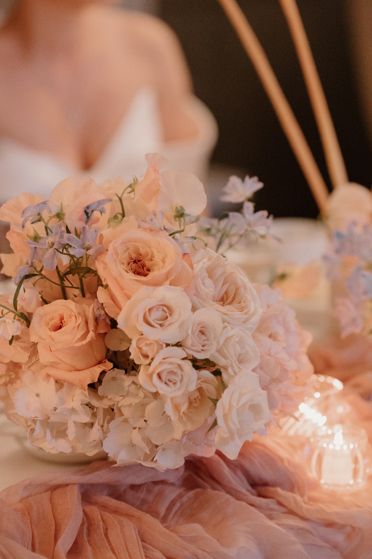 peach and pink bouquet