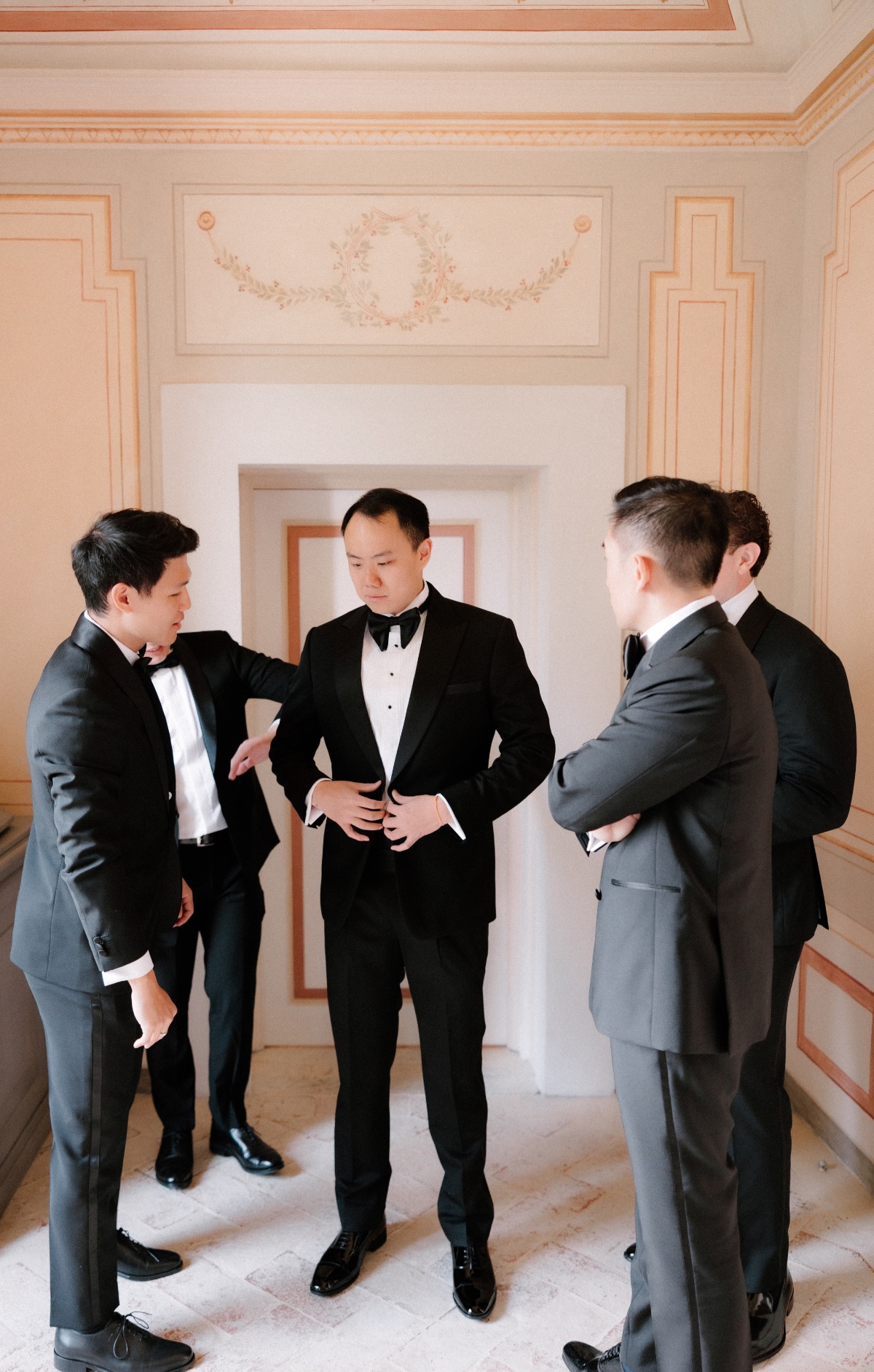 classic black tie groomsmen