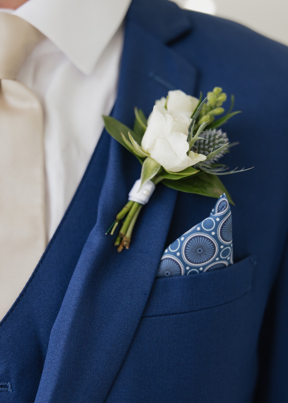blue suit for groom