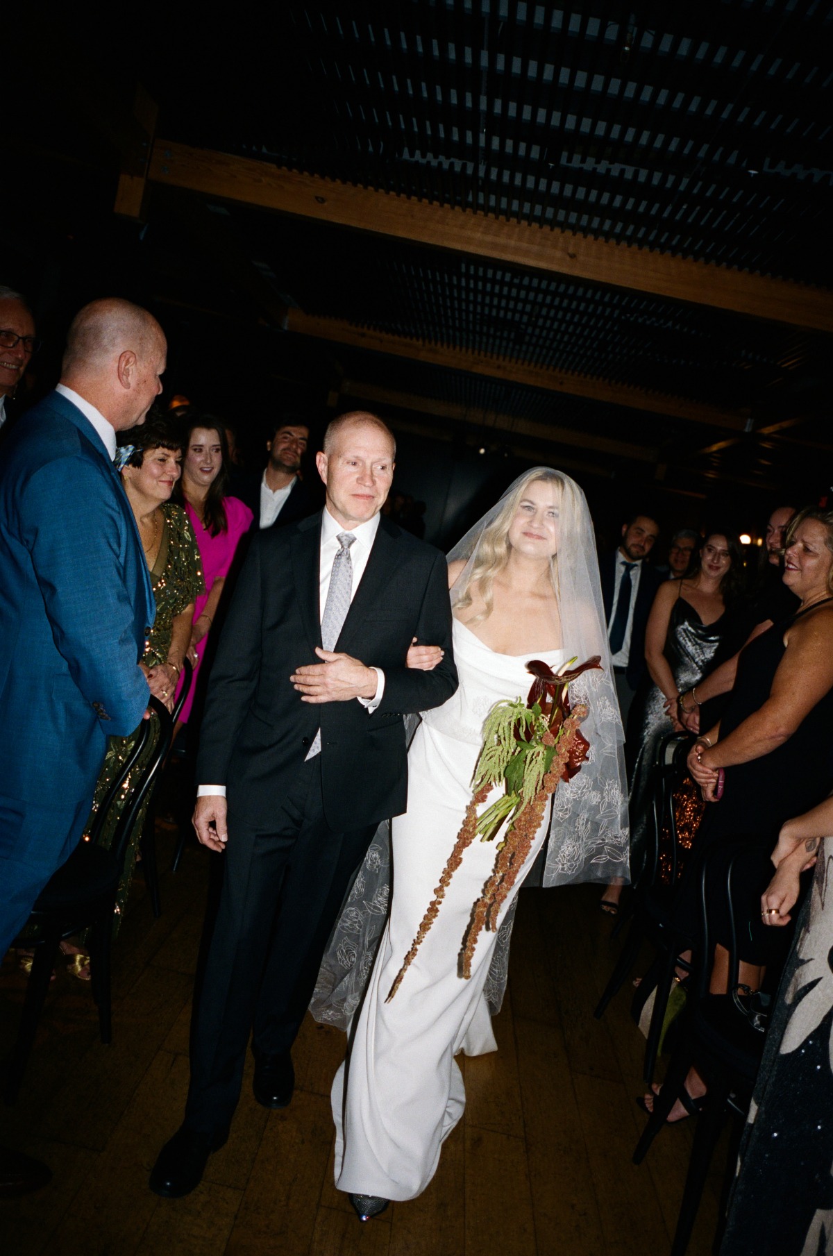 father walking bride down the aisle