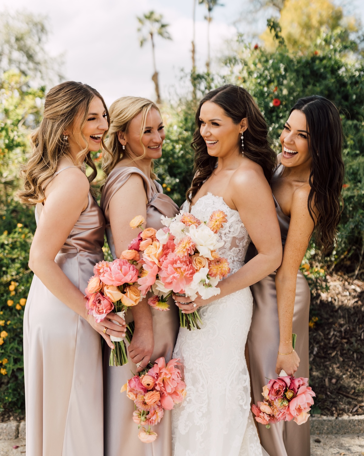 dusty rose bridesmaid dresses