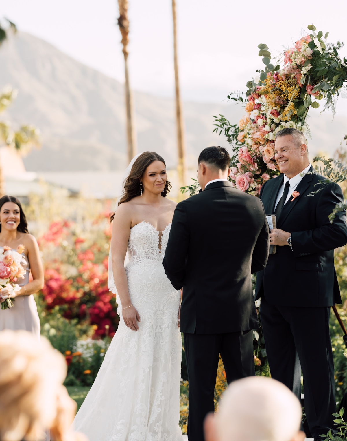 outdoor wedding ceremony in palm springs