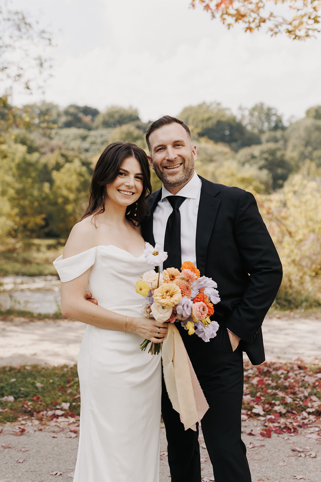 colorful bridal bouquet