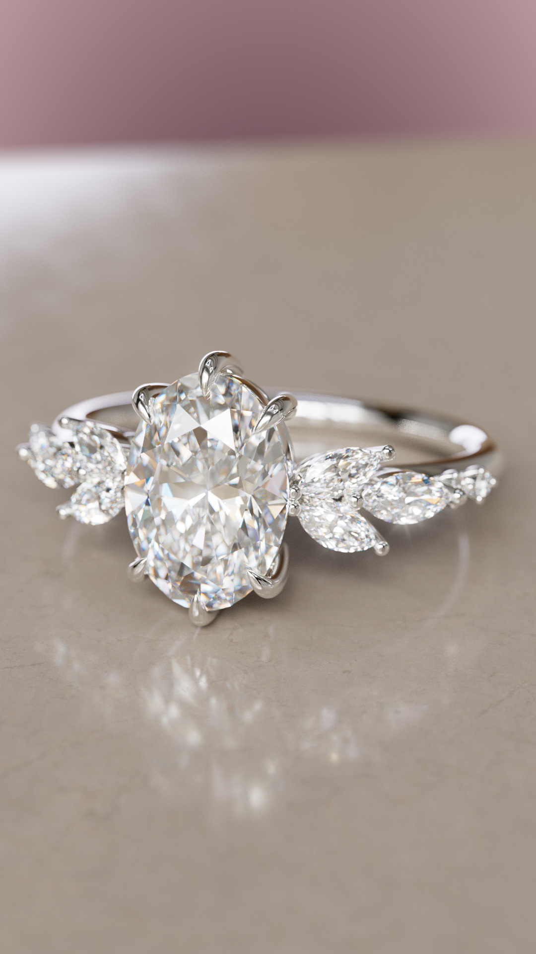 organic inspired engagement ring by Valley Rose Jewelry