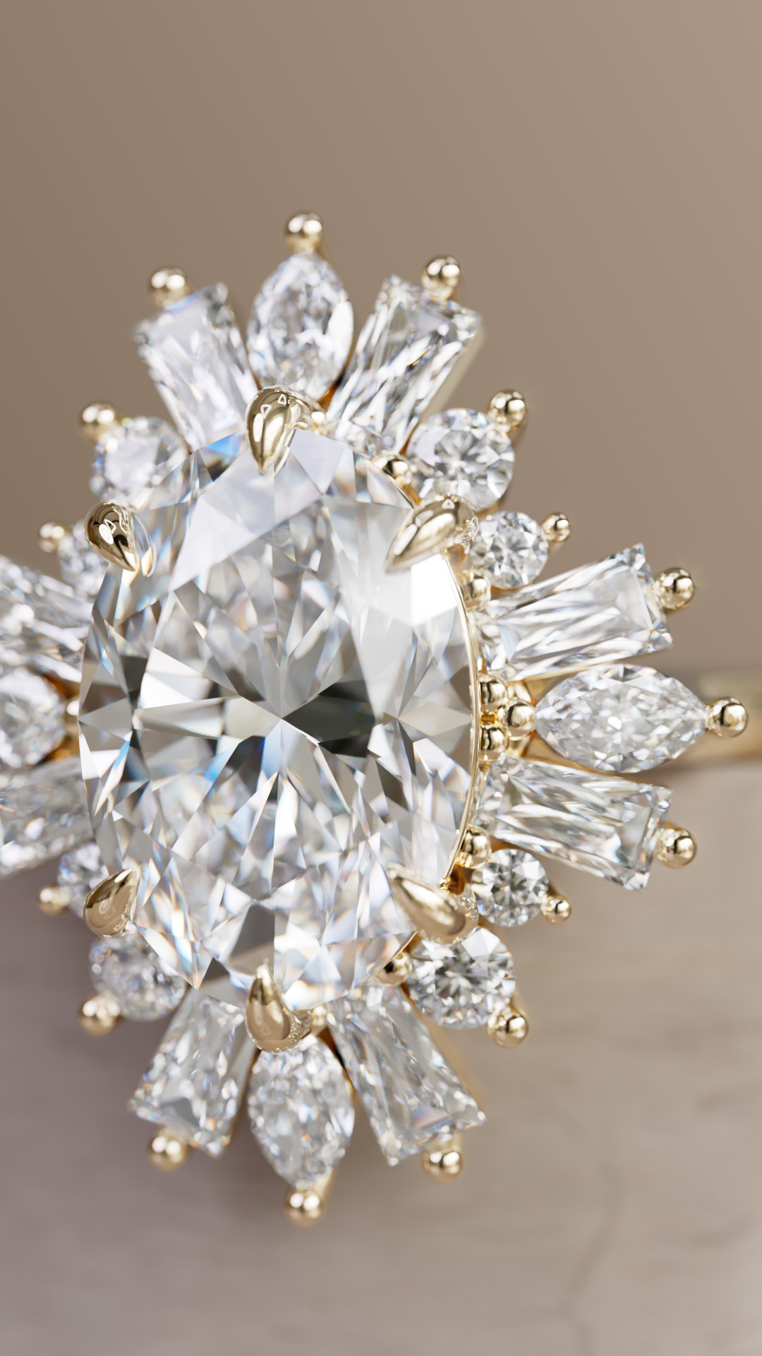 art deco inspired engagement ring by Valley Rose Jewelry