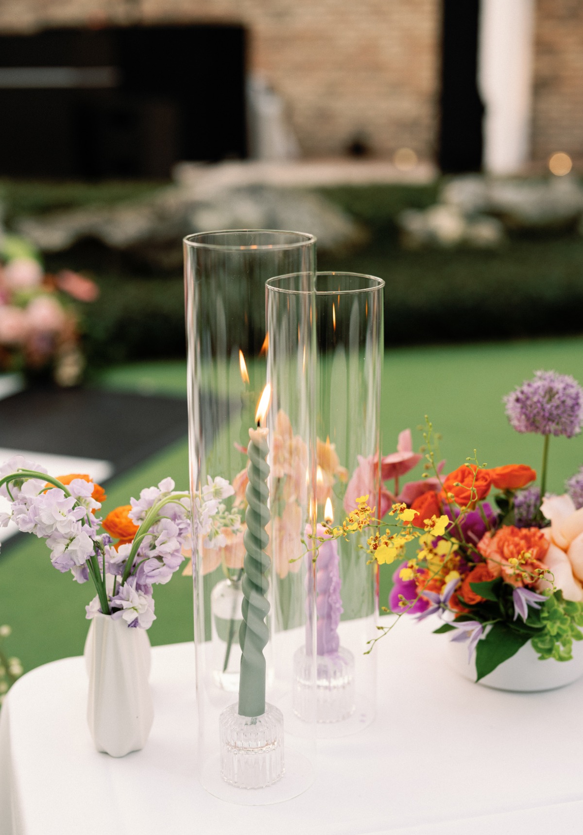 pastel wedding reception tablescape ideas