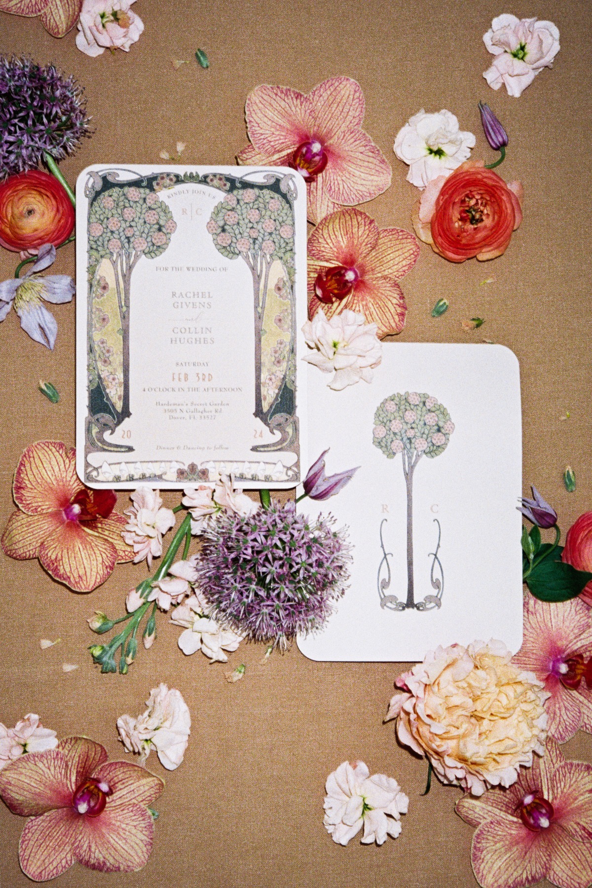 art deco wedding invitations