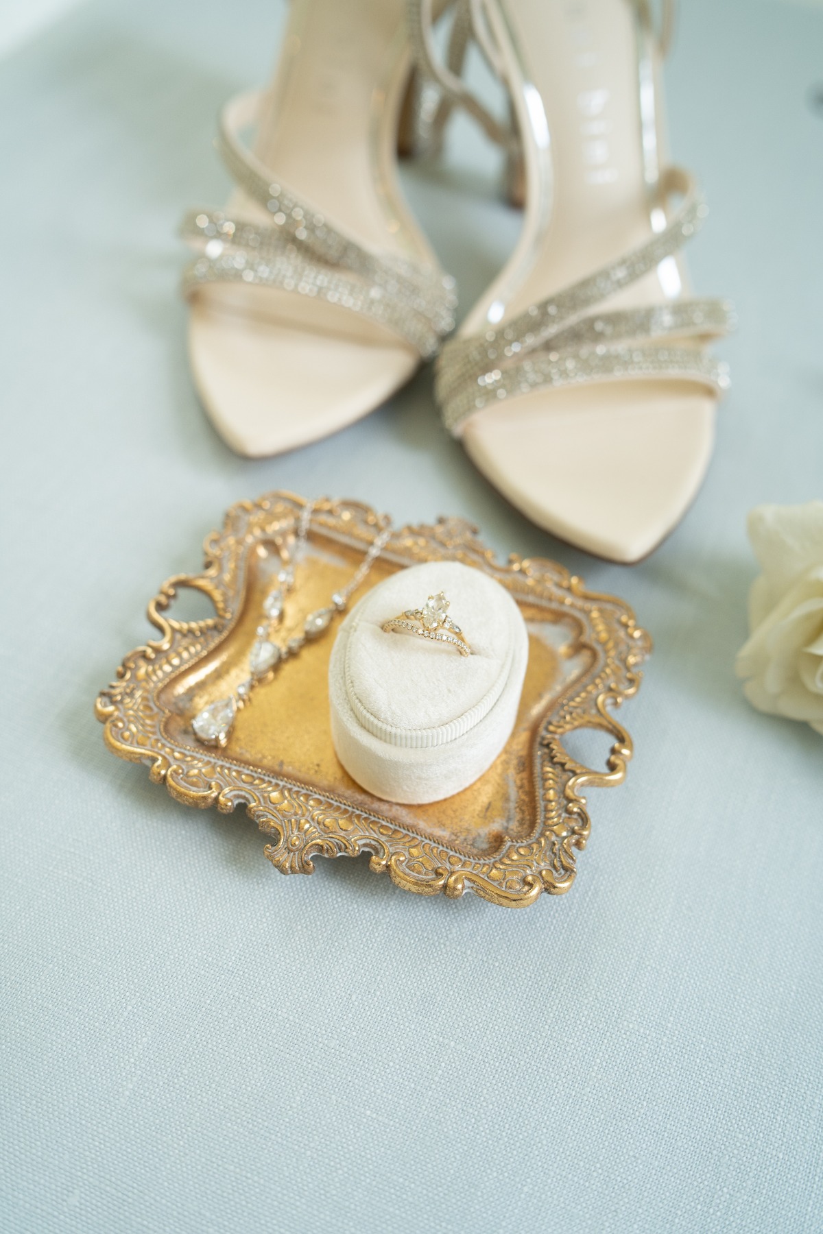 sparkly high heels for bride