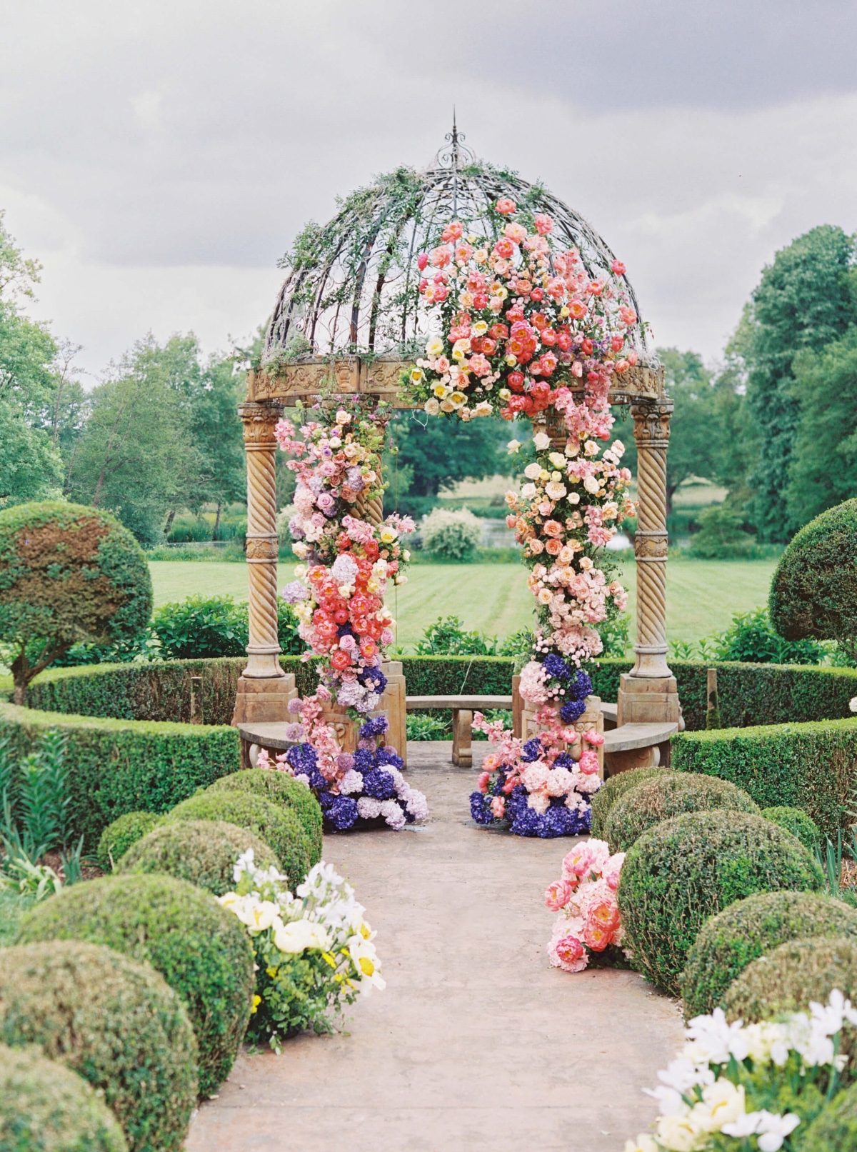 rainbow garden wedding ceremony ideas