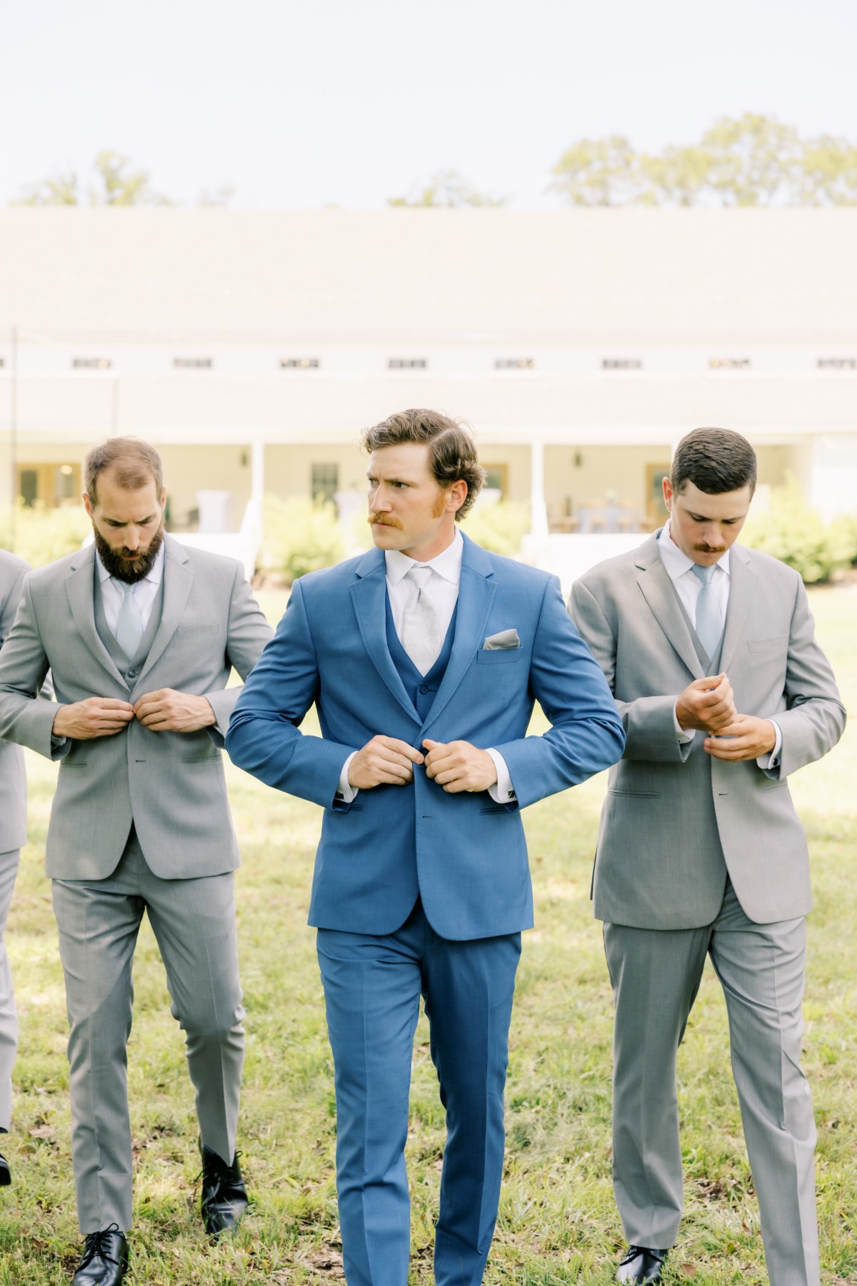 spring blue suit for groom
