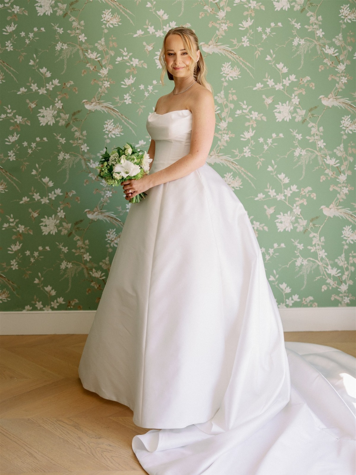 classic satin ballgown