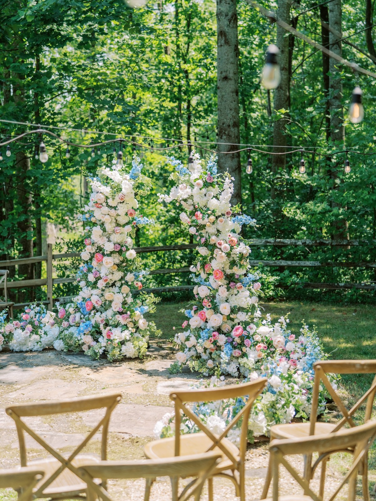 faux floral wedding arch