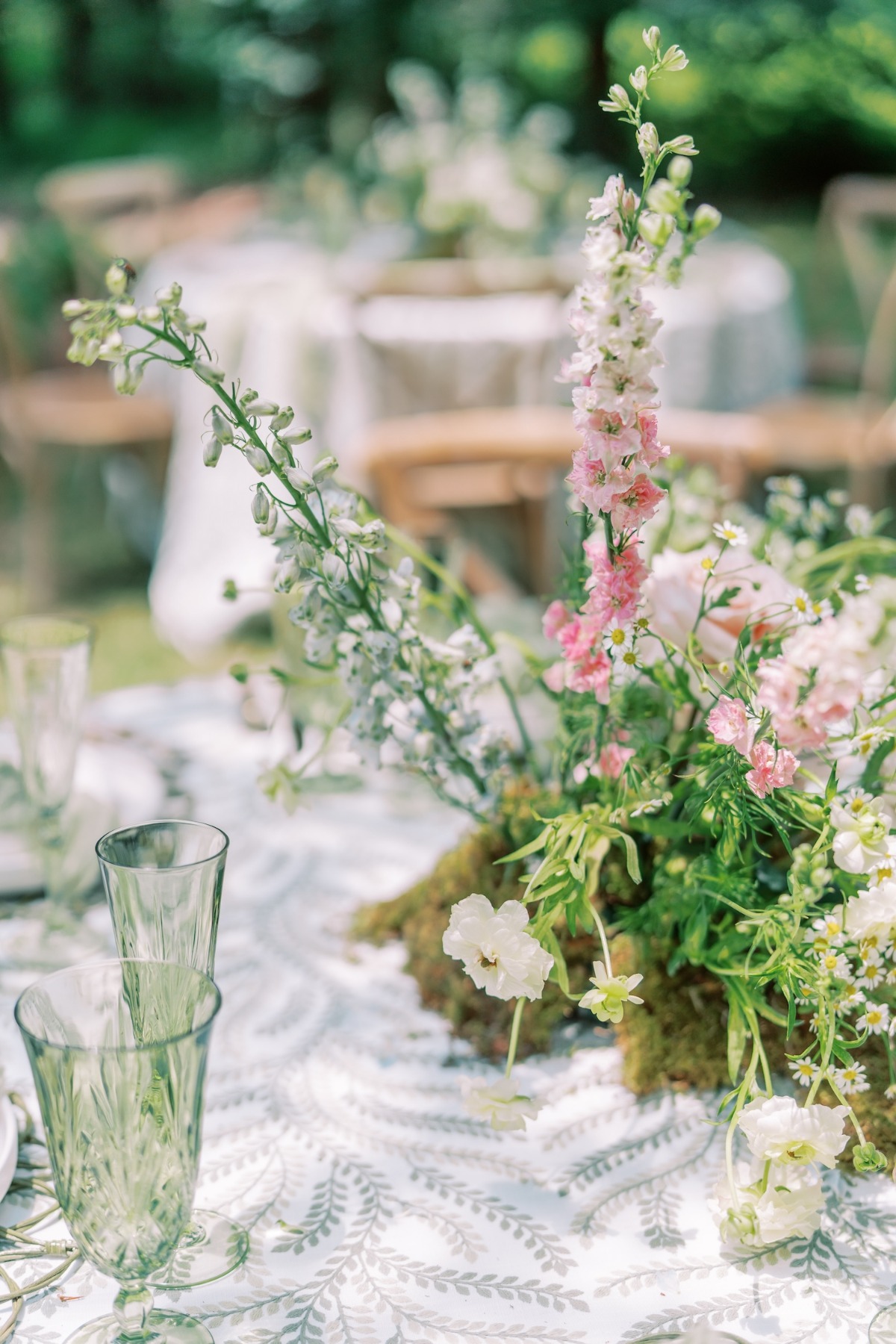 pink floral centerpieces