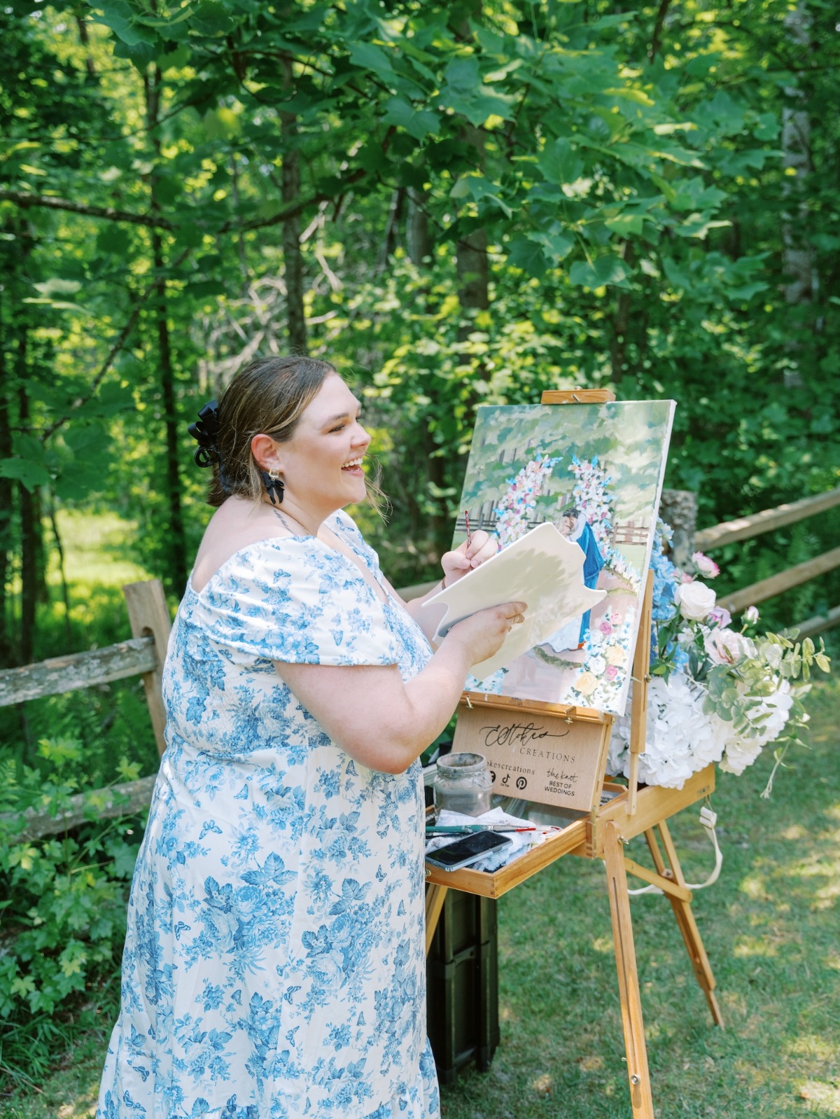 live painting at wedding in georgia