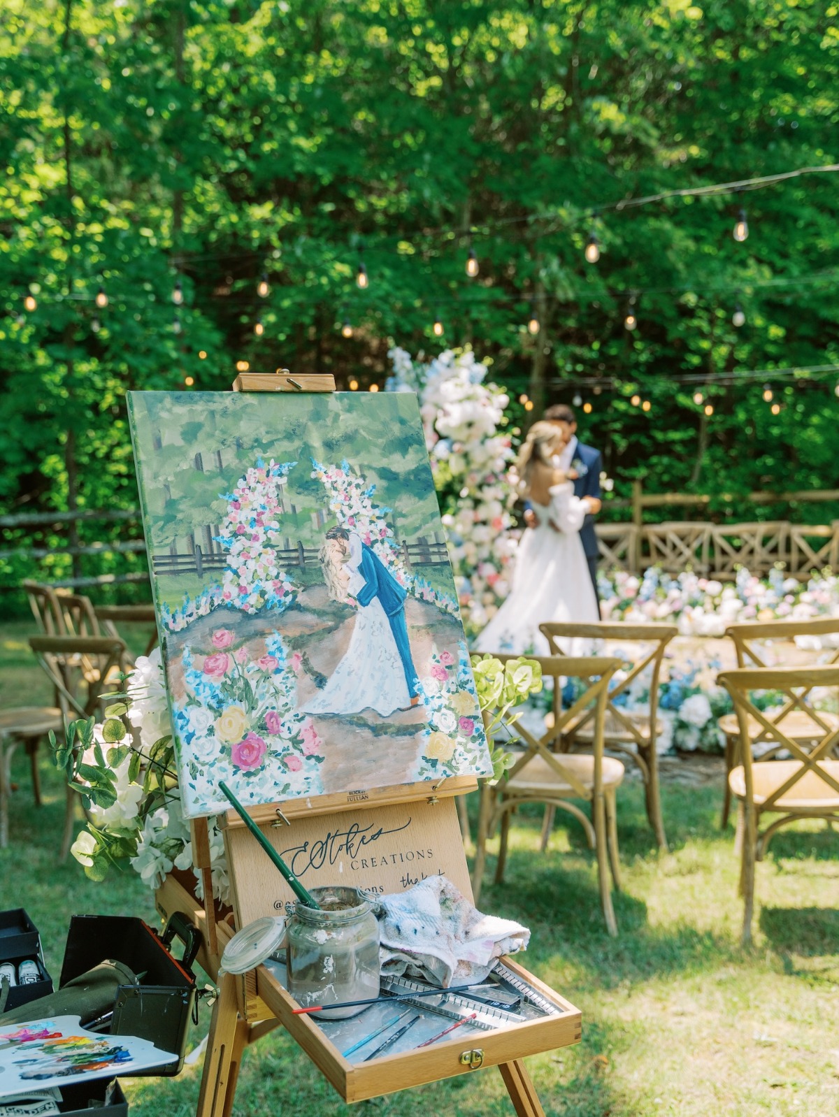 live painting at wedding ideas