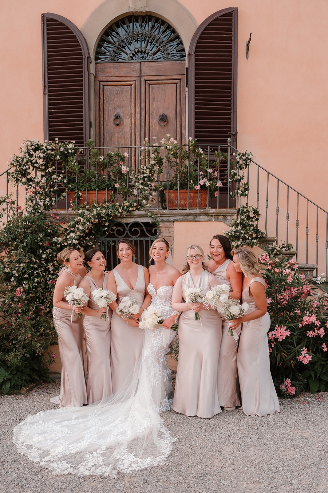 champagne satin bridesmaid dresses