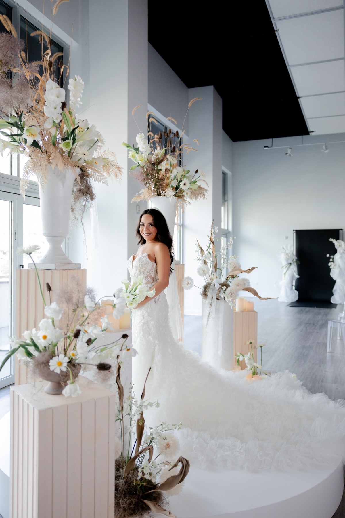 beaded fitted wedding dress