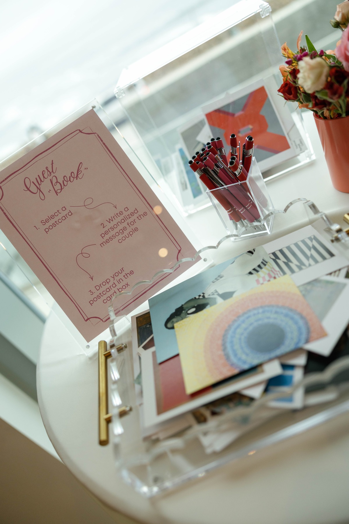 postcard guest book