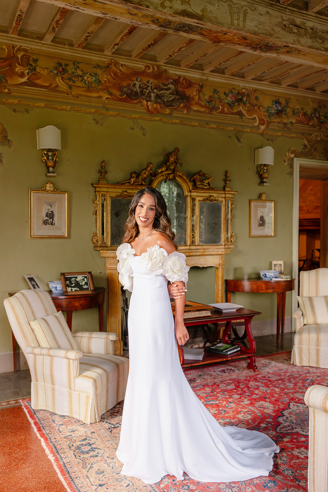 3d flower wedding dress