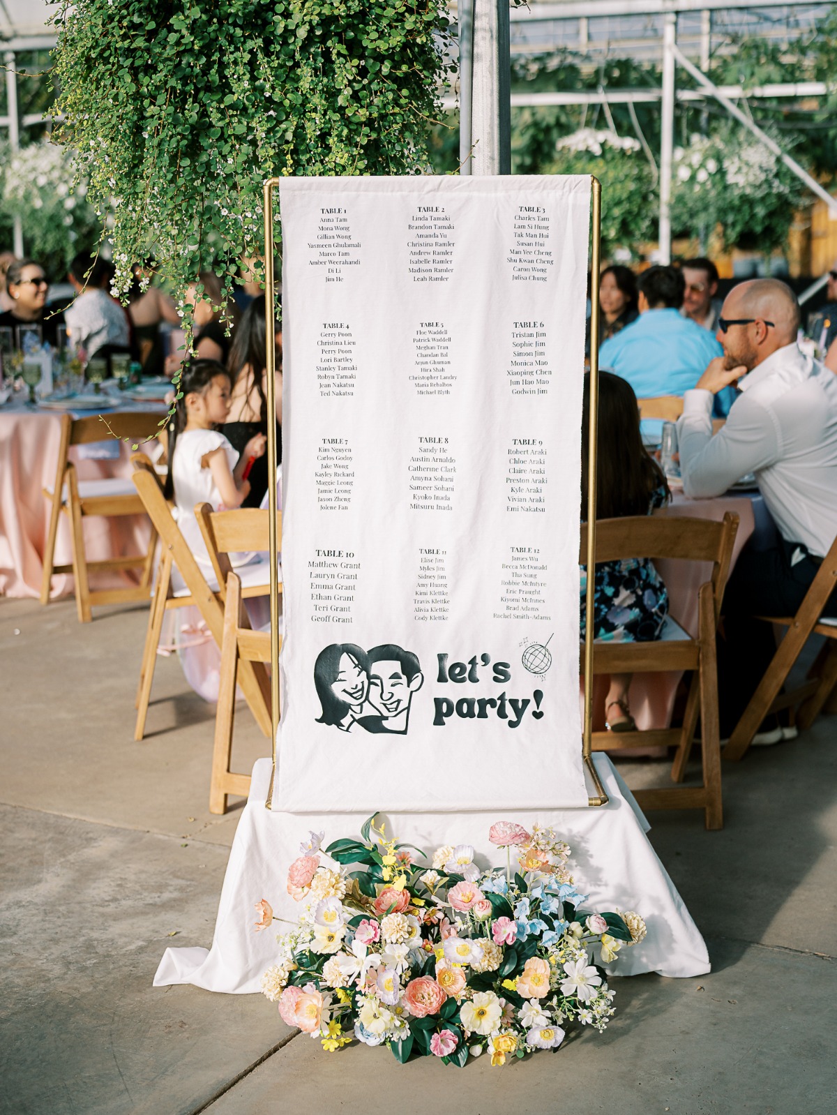 custom fabric seating chart