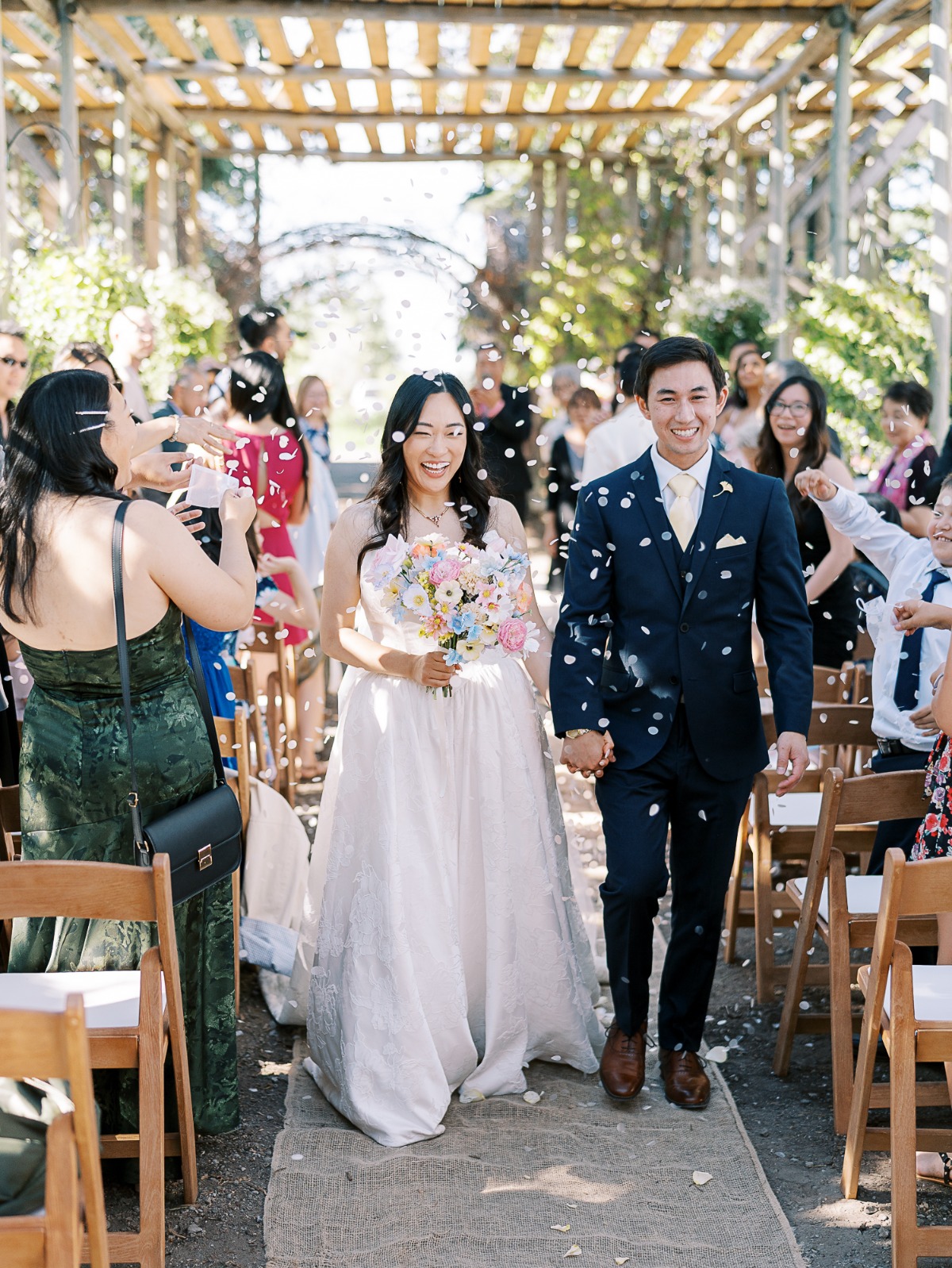 white petal confetti