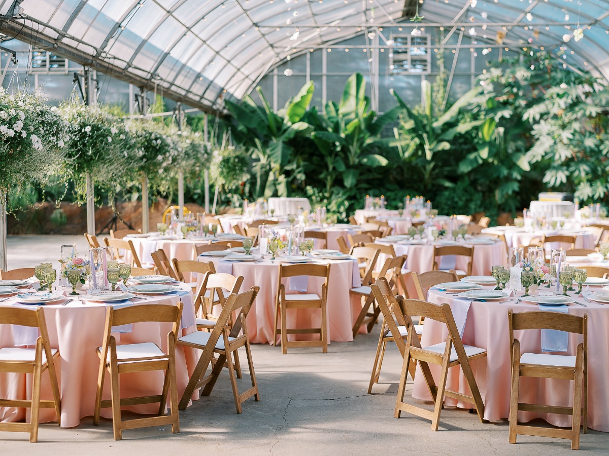 pink table linens