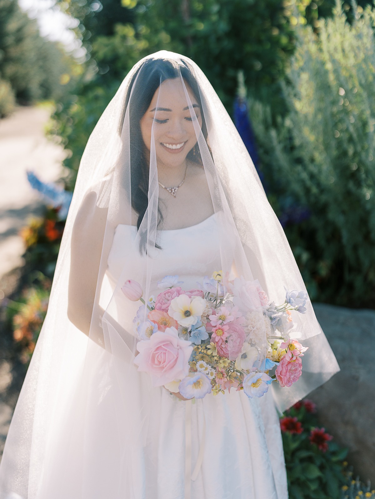 pastel rainbow bouquet