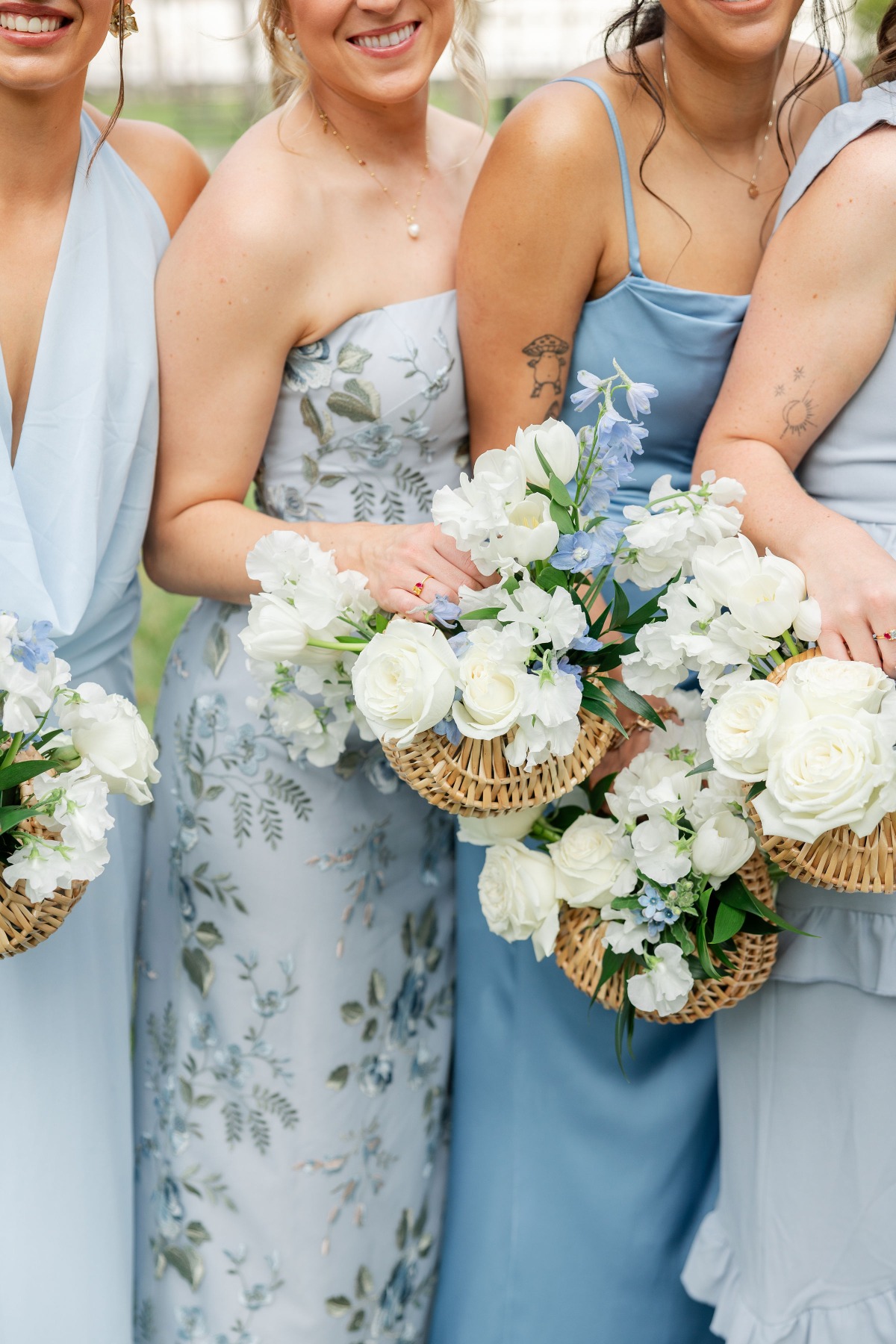 floral baskets for bridesmaids