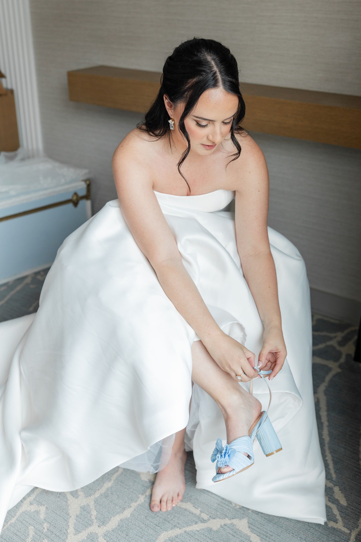 blue wedding shoes
