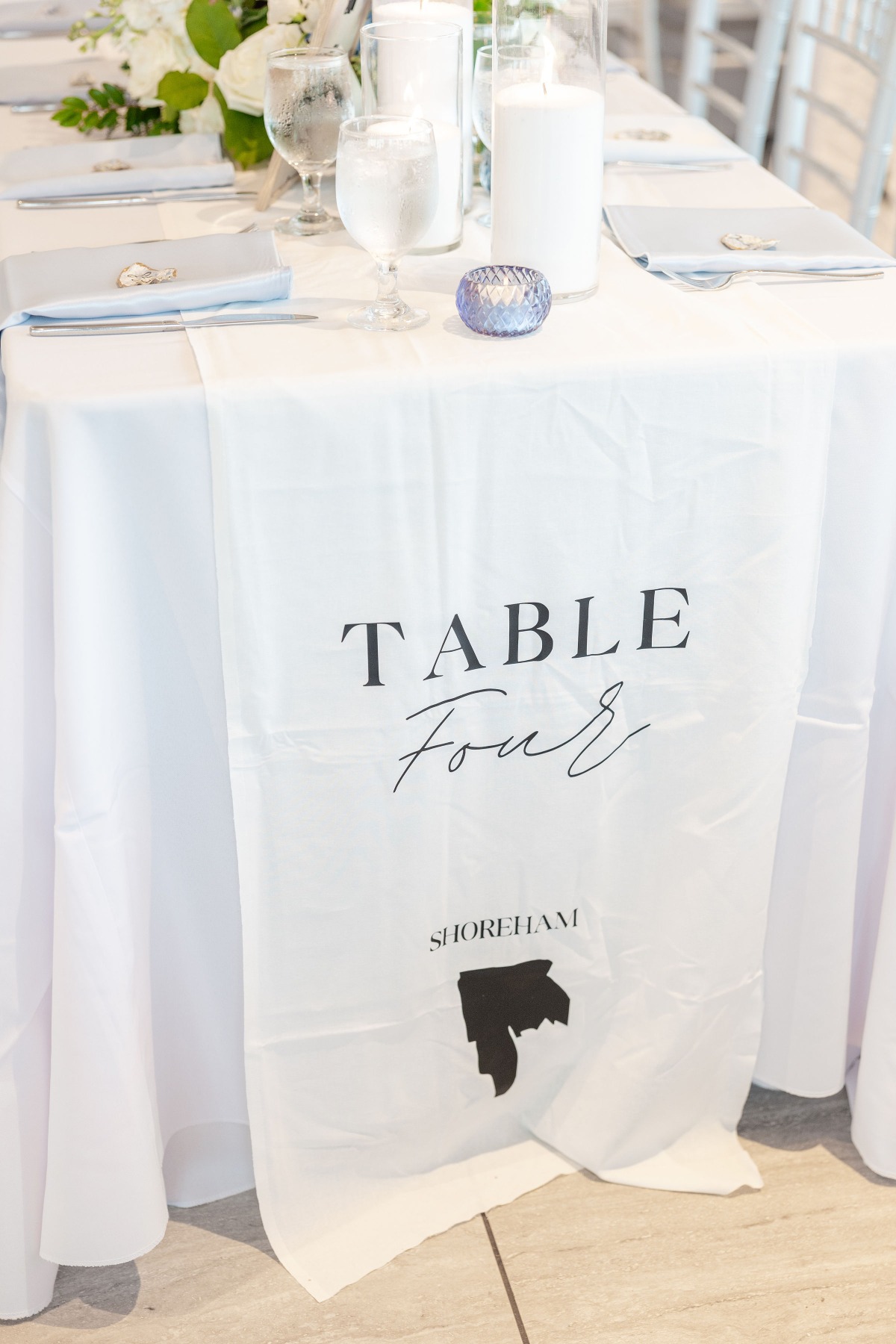 diy table runner with table number