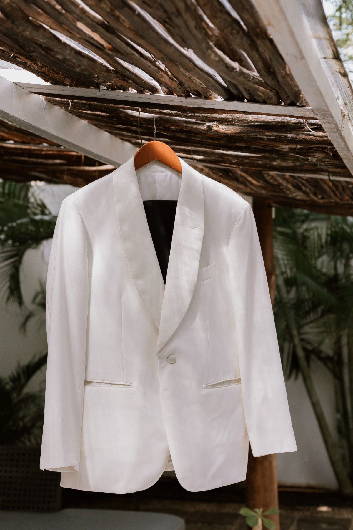 custom white dinner jacket for groom