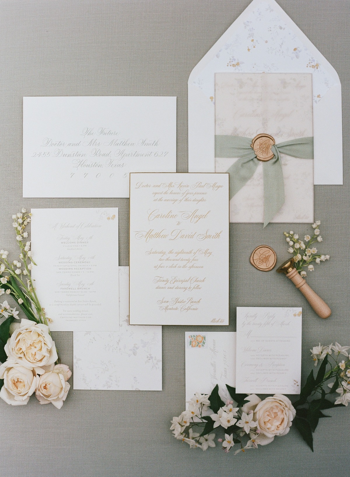 timeless wedding invitation suite