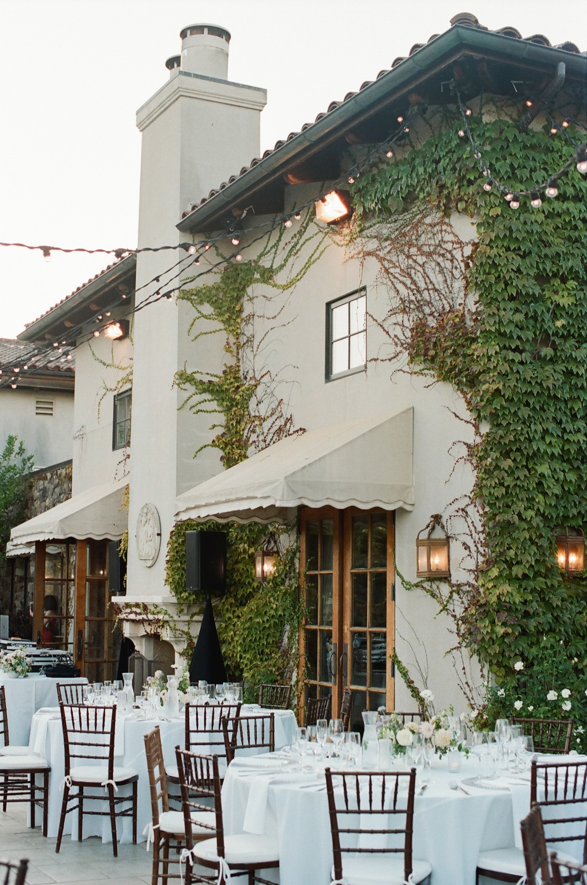al fresco outdoor wedding reception