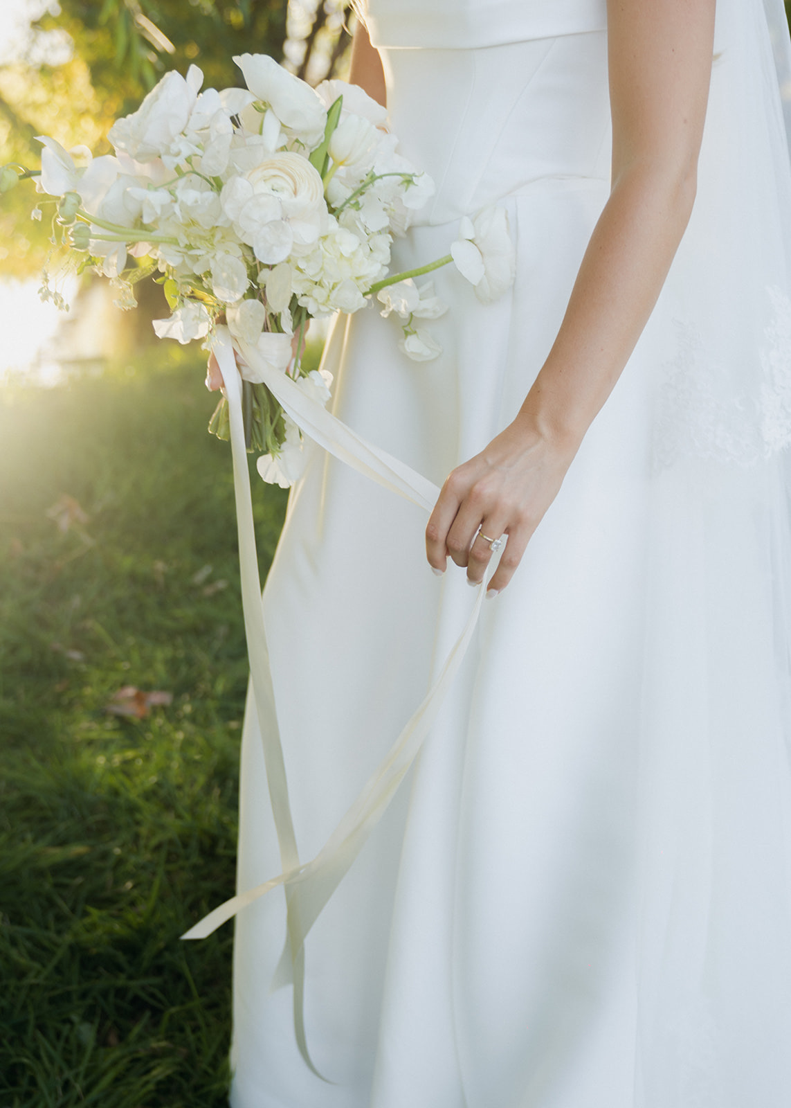 white orchid wedding bouquet