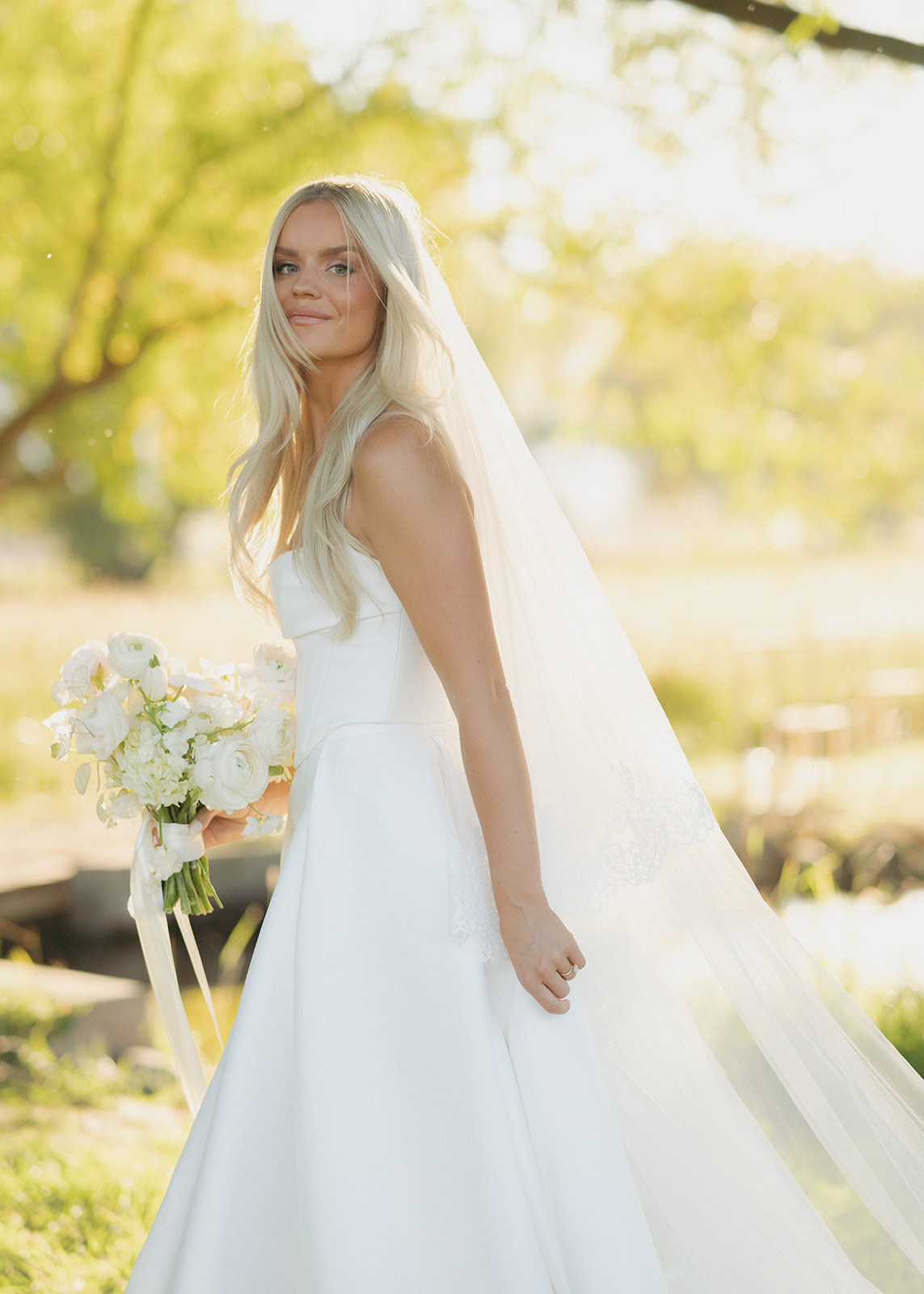 structured satin wedding dress