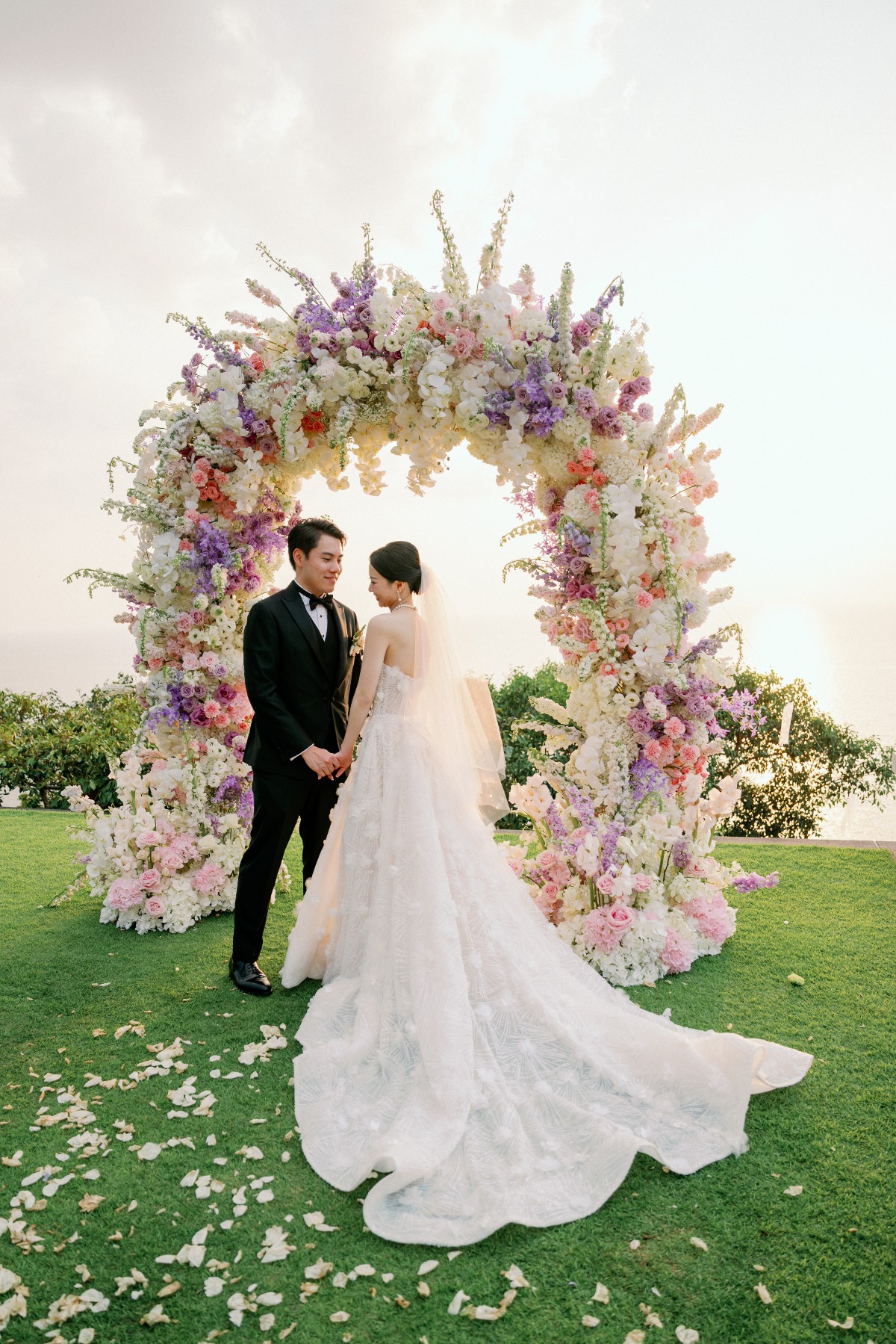 golden hour wedding portraits in Phuket